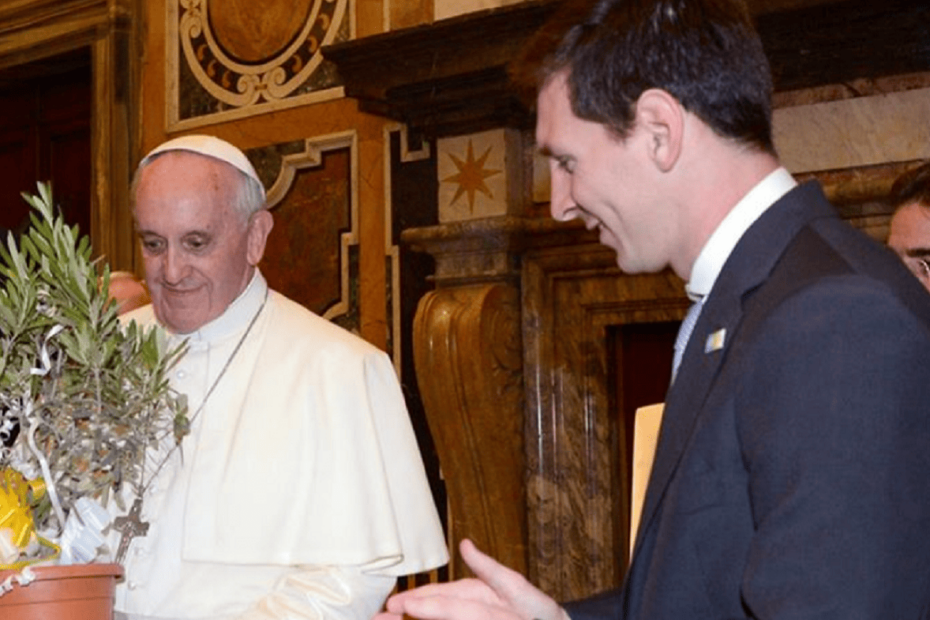 Messi y el Papa Francisco
